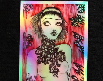 Booby Girl Sticker 2.5 inches long