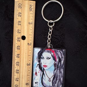 Amy WineHouse Watercolor Keychain