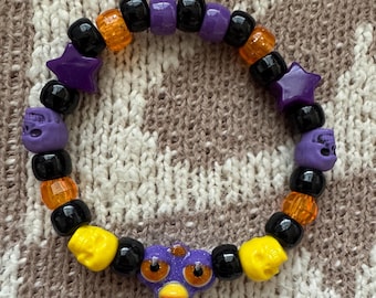 purple creature face bracelet 2000 rave