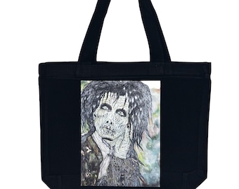 Zombie Tote Bag – Spooky Halloween Canvas Bag, Horror Movie Inspired Gift, Alternative Goth Accessory