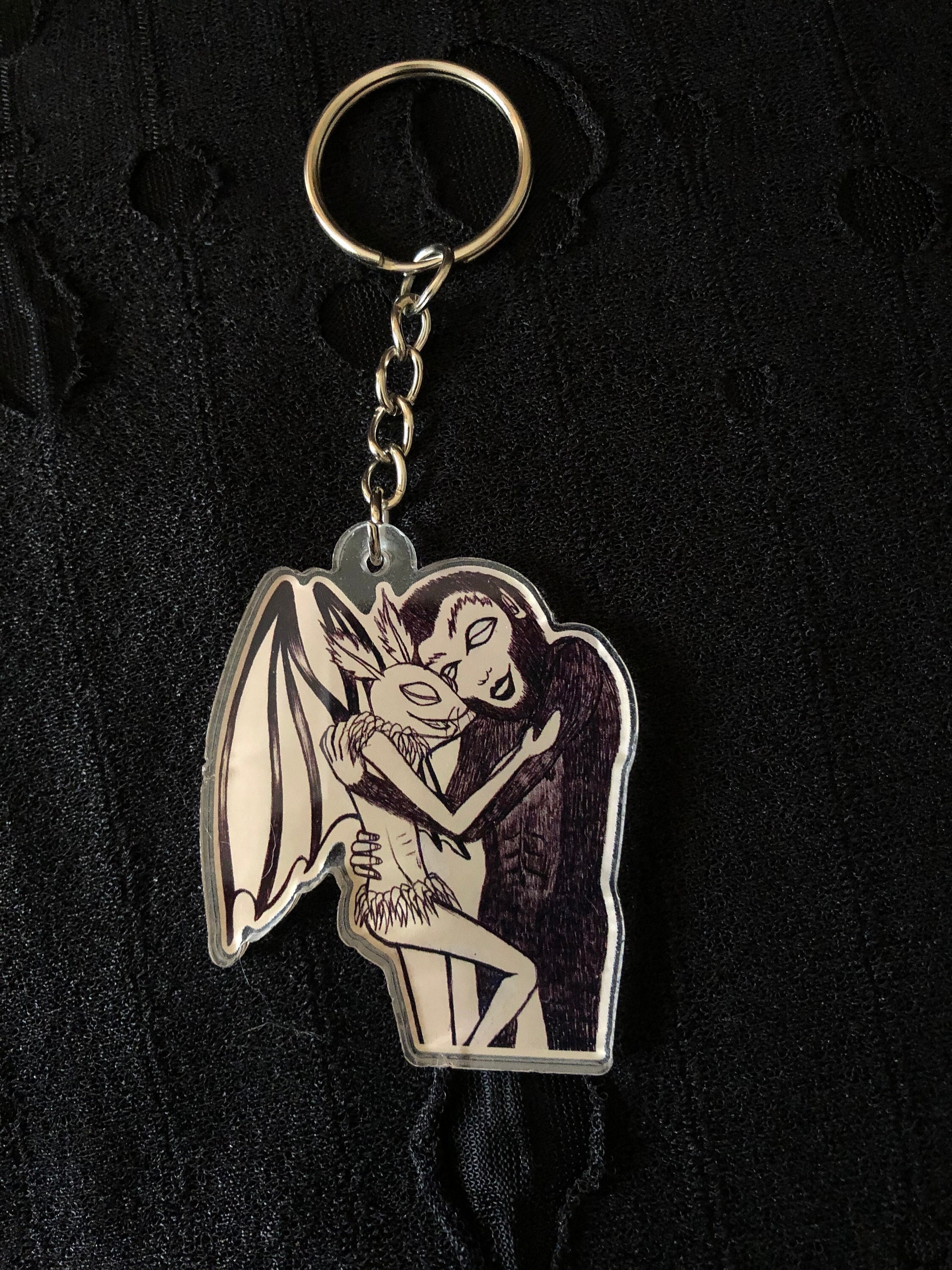 Mothman Key Chain Bigfoot and Mothman Keychain - Etsy