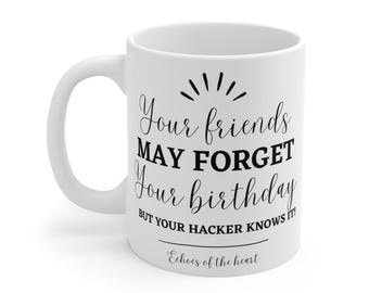 Funny Cyber Security Birthday Joke Mug, Computer Geek Gift, IT Professional Present, Hacker Humor Cup, Information Technology Office Decor