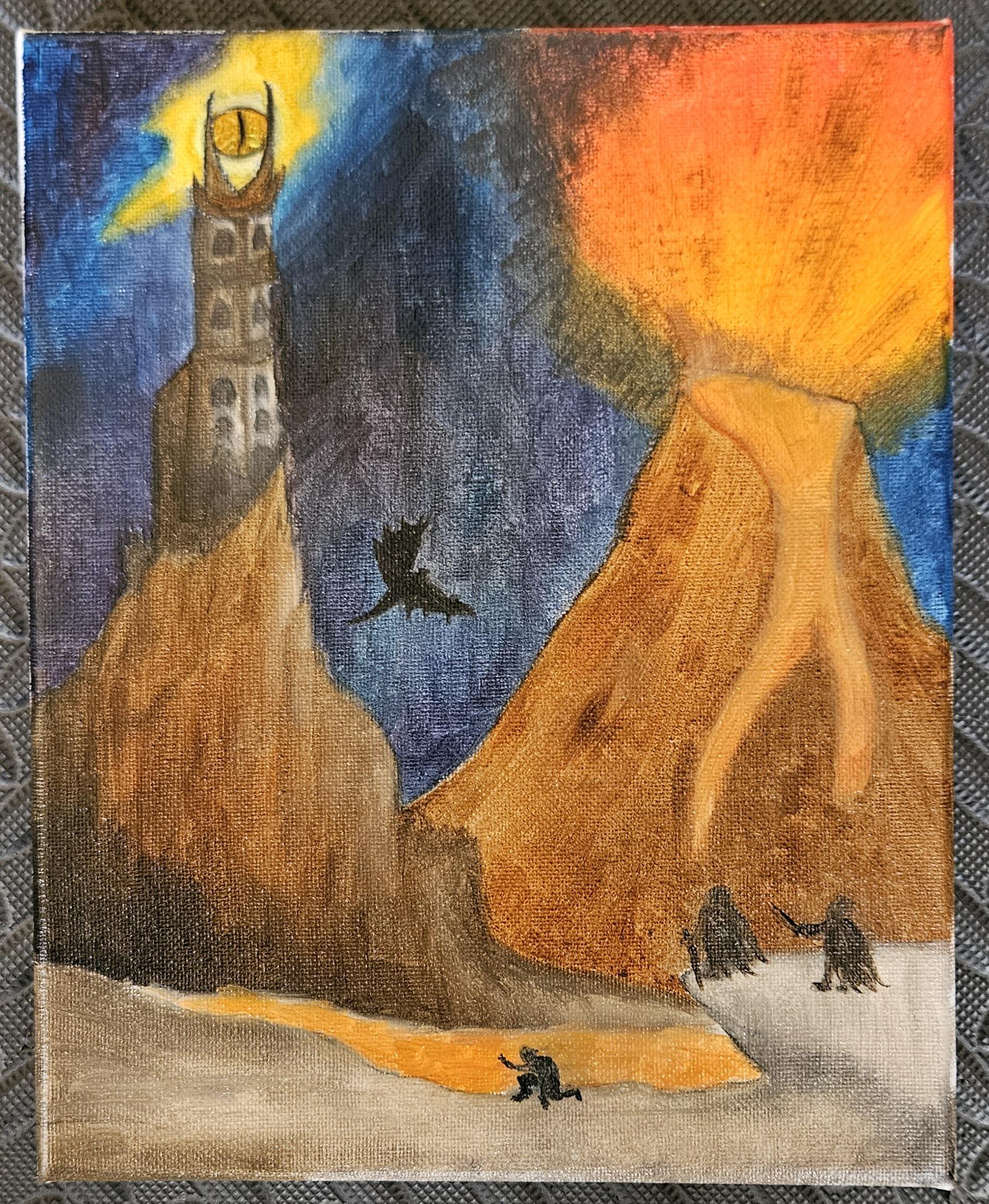 Mount Doom & Barad-dûr | Lord of the Rings-inspired Fantasy Painting ...