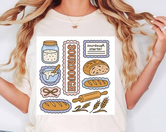 Funny Sourdough Shirt for Mom, Sourdough Bread Tee, Bread Making Baking Gift, Homestead Baking Tshirt, Sourdough Starter Mom Tee