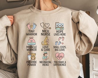 NICU Nurse Sweatshirt, Neonatal Intensive Care Unit Crewneck, Nurse Appreciation Gift For NICU Nurse, Registered Nurse Sweater, Nursing Tee