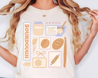 Funny Sourdough Shirt for Mom, Sourdough Bread Tee, Bread Making Baking Gift, Homestead Baking Tshirt, Sourdough Starter Mom Tee