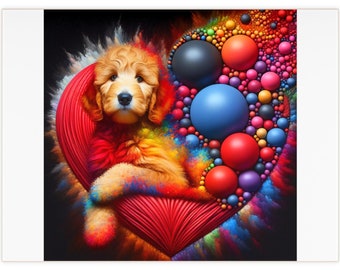 Ceramic Tile, Colorful Golden Retriever, Pet Memorial Home Decor, Dog Lover Keepsake, Valentines Day Gift, Photo Plaque, Wall Art,