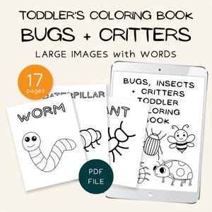 Travel Activity Screen Free Fun Learning Coloring Sheet Cute Critters