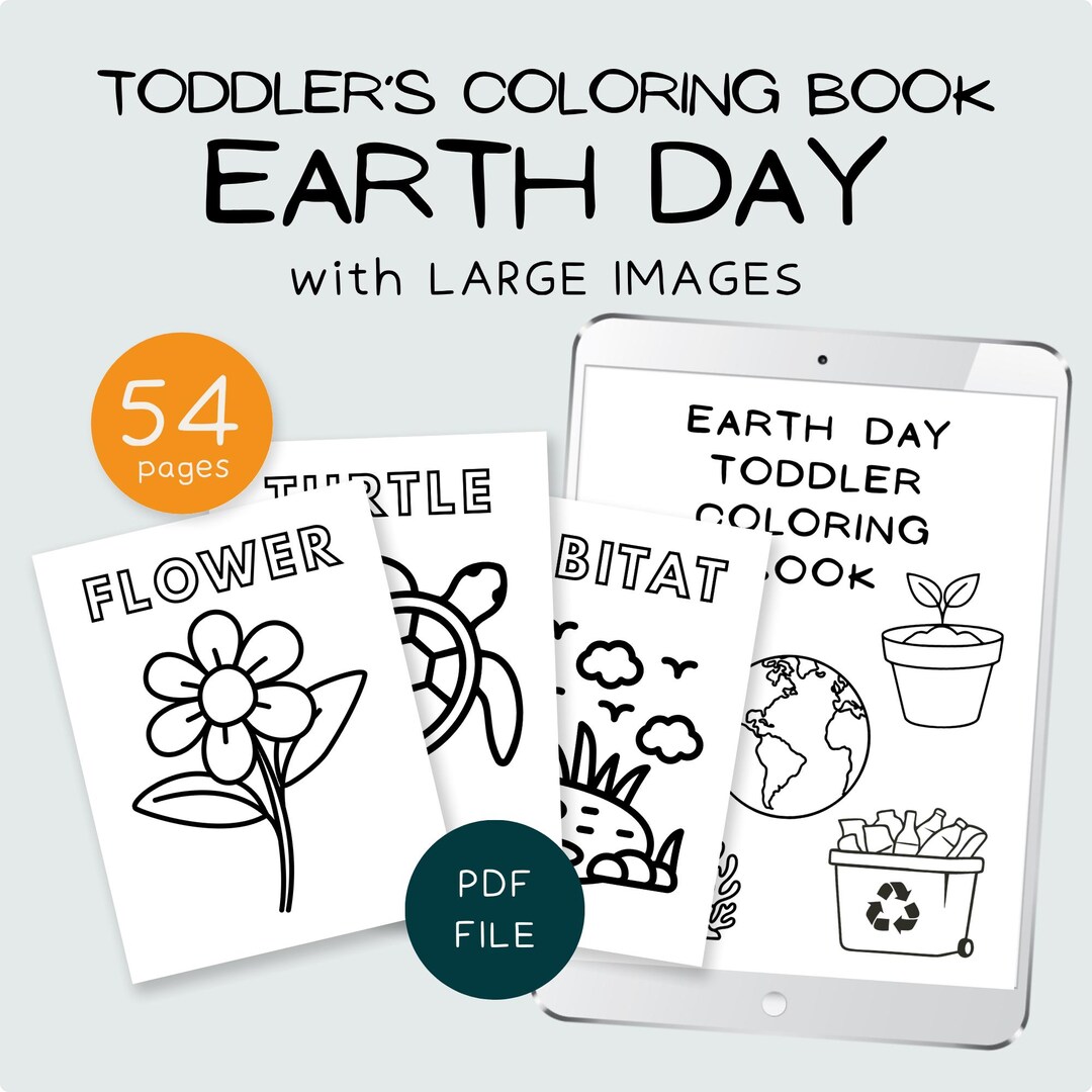 Earth Day Coloring Pages Toddler Printable Learning Activity Page ...