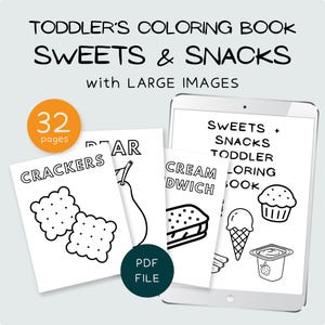 Süßen & Snacks Malvorlagen Vorschule Kleinkinder Homeschool Essen Aktivität Blätter für Kinder Eis Crackers Obst Lernaktivität