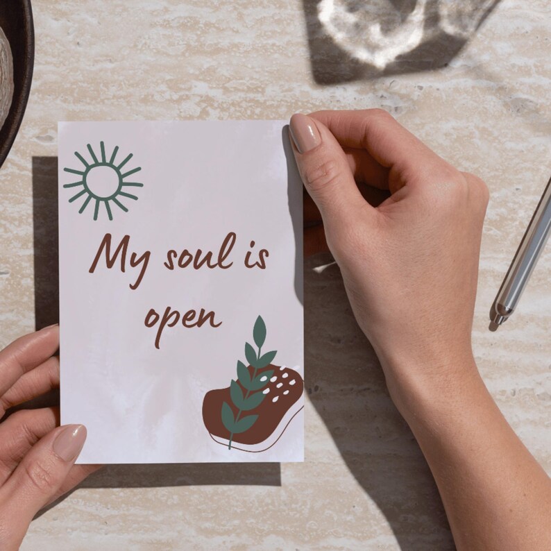 Soul Affirmation Cards, Printable Spiritual Growth & Gratitude Deck ...