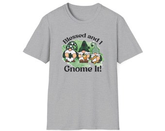 Unisex Soft Style T-Shirt - Blessed and I Gnome It!