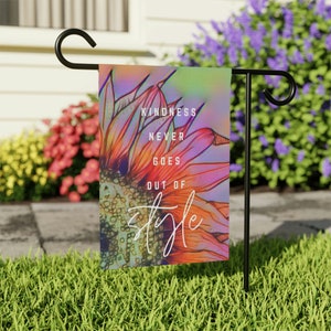 Farmhouse Garden Flag: Colorful Homestead Banner (12x18)