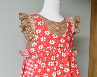 Girls Dress and Pinafore PDF Sewing Pattern ... Tabitha Dress & Pinafore with sleeve options