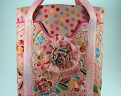 Huge Sale Spring Day Tote Bag and Fabric Flower Brooch PDF Sewing Pattern