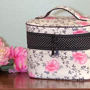 Norma Jean's Train Case PDF Sewing Pattern ... NEW ... 2 variations ... Makeup Bag ... Cosmetic Case ... Zippered Bag