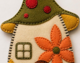 Felt Fairy House Fall Decor PDF Pattern
