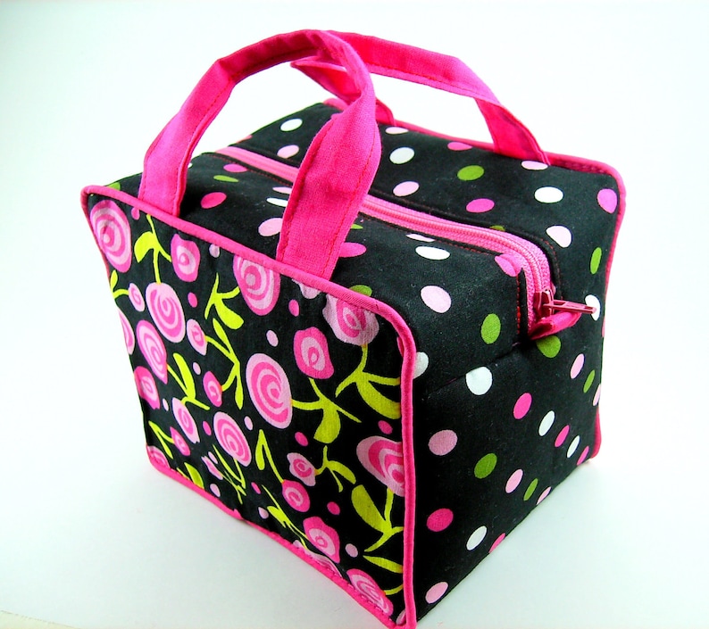 Boxy Cosmetic Bag PDF Sewing Pattern ... no bias tape and no hand sewing image 1