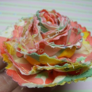 Mixed Fabric Flower Bundle 6 PDF Tutorial ... includes 3 fabric flowers image 3