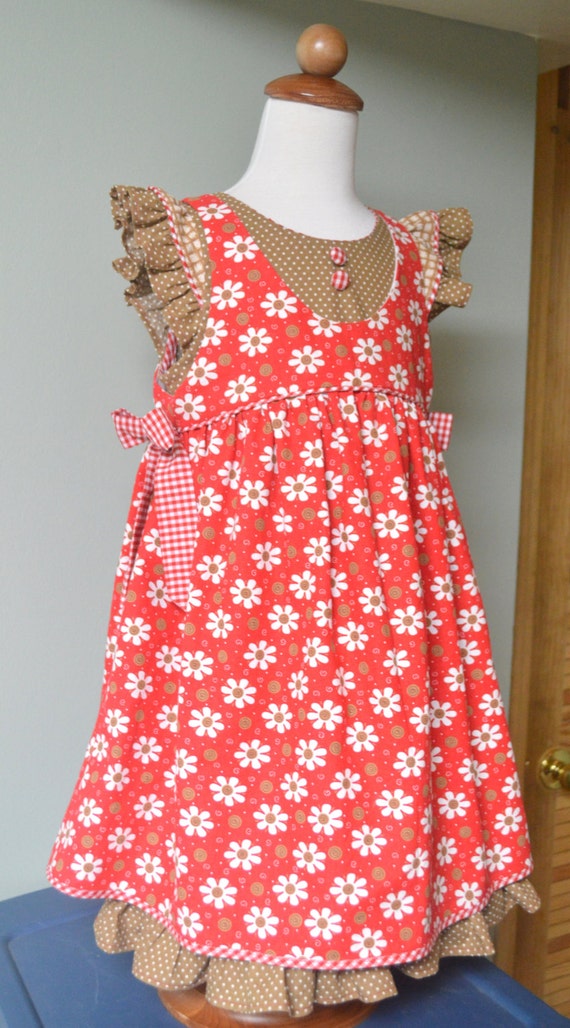 princess polly baby blue dress Girls Tabitha Dress & Pinafore PDF Sewing Pattern: Ruffle Hem, Sleeve  Options (digital Download)