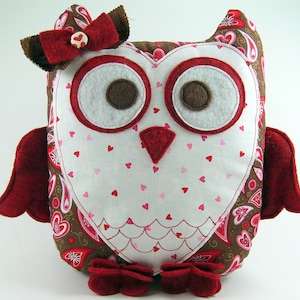 Huge Sale ... 2 Owl Pillow Sewing Patterns ... Sweetheart Owl and Sgt Owl ... Get both versions