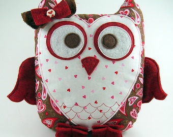 Moldes de Costura para Almofadas de Coruja: Coruja Querida e Coruja Sargento (molde em PDF)