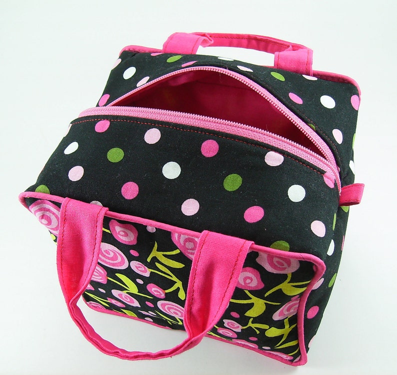 Boxy Cosmetic Bag PDF Sewing Pattern ... no bias tape and no hand sewing image 4