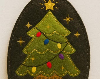Felt Christmas Tree Ornament PDF Pattern