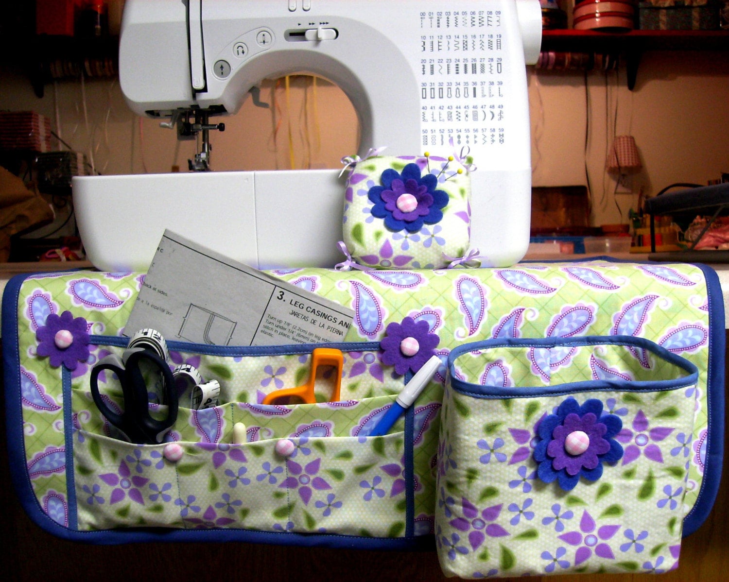 Sewing Machine Mat, Pin Cushion and Thread Catcher Sewing Kit - Sew Cool