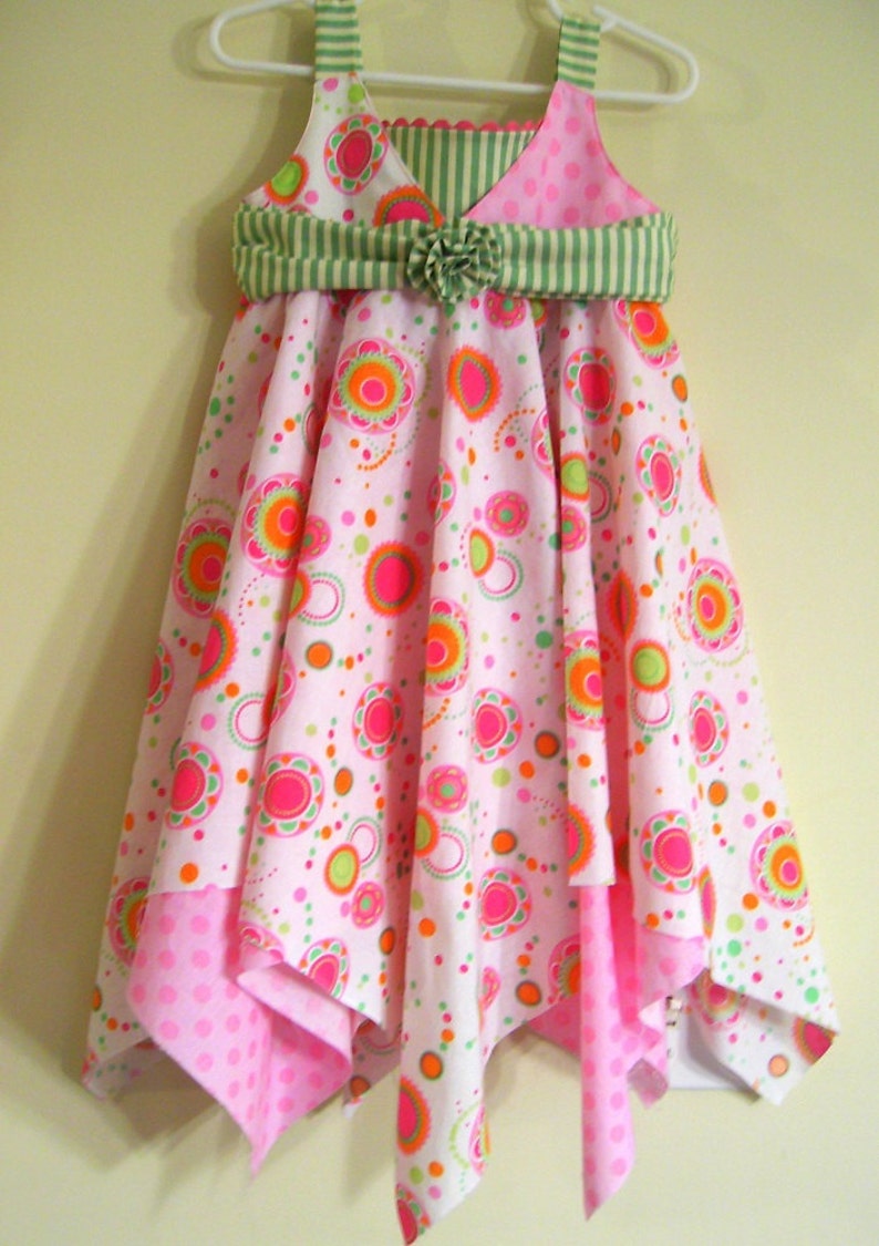 Girls Handkerchief Dress PDF Sewing Pattern Tutorial image 5