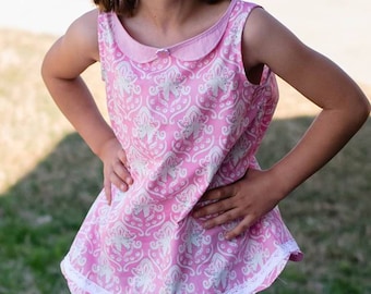 Girls A-Line Dress and Tunic PDF Sewing Pattern ... Jane's Plain Dress & Tunic Top