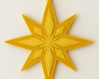 Felt Christmas Star Ornament PDF Pattern