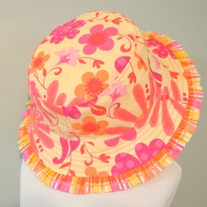 Reversible Bucket Hat PDF Sewing Pattern with Removable Ruffle Band image 4