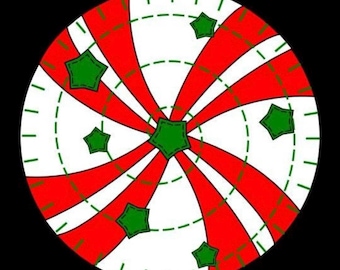 Filz Peppermint Weihnachtsschmuck PDF Muster