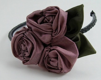 Mixed Fabric Flower Bundle 1 PDF Sewing Tutorial ... includes 3 fabric flowers