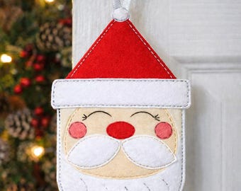 Felt Santa Christmas Ornament PDF Pattern