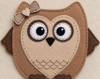 Felt Owl Ornament PDF Pattern