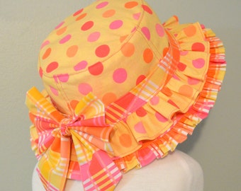 Reversible Bucket Hat PDF Sewing Pattern with Removable Ruffle Band