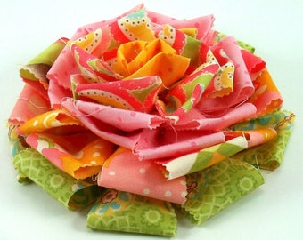 Mixed Fabric Flower Bundle 2 PDF Tutorial ... Includes 3 fabric flowers