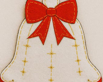 Felt Christmas Bell Ornament PDF Pattern