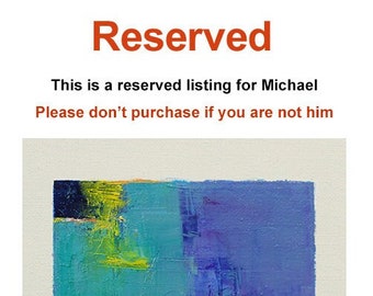 Reserved listing - Mar. 22, 2024 - Original Abstract Oil Painting - 9x9 painting (9 cm x 9 cm - app. 4 " x 4 ") with wood frame