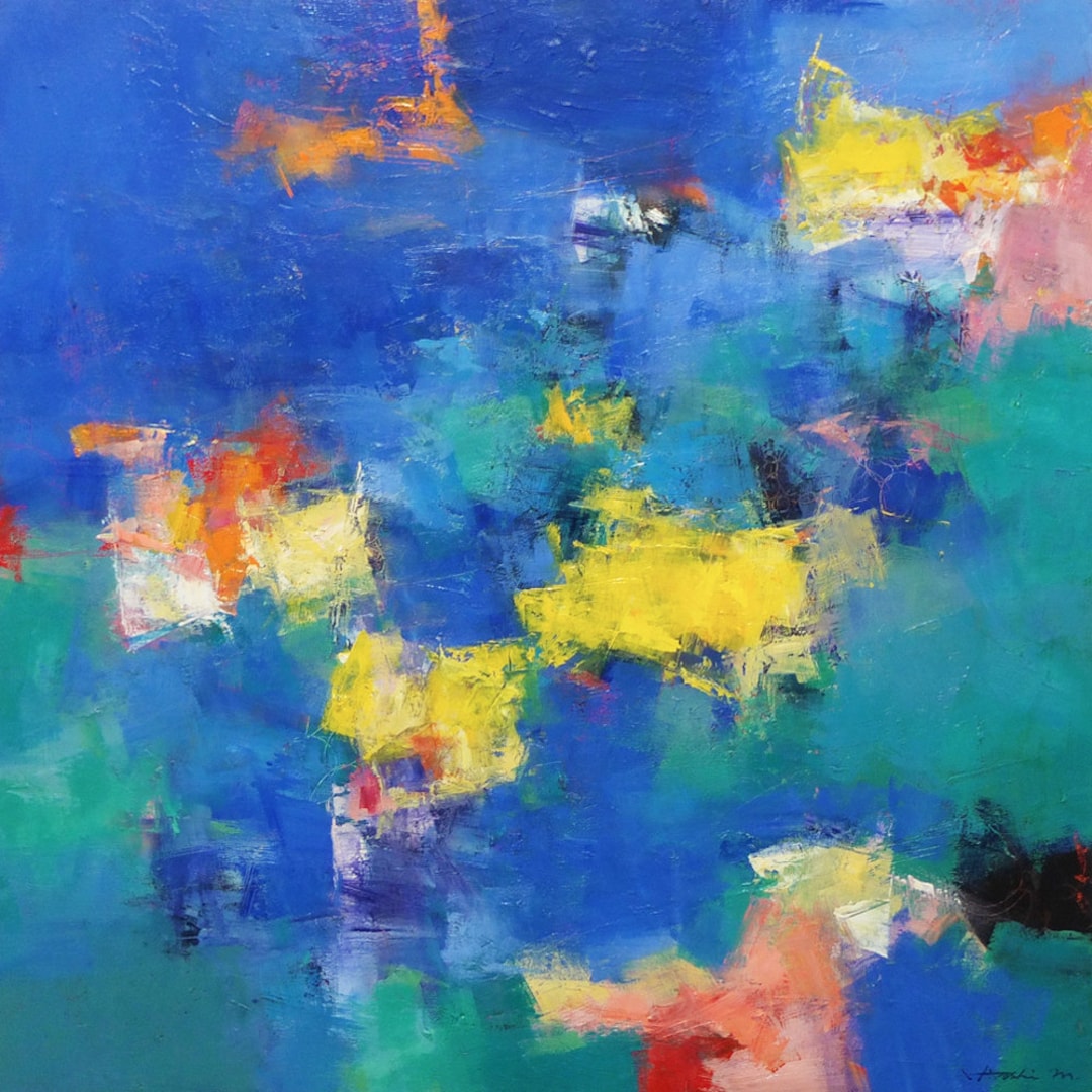 2020年12月 - 1 - 松本博志によるオリジナル抽象油絵 - 60.6 cm x 60.6