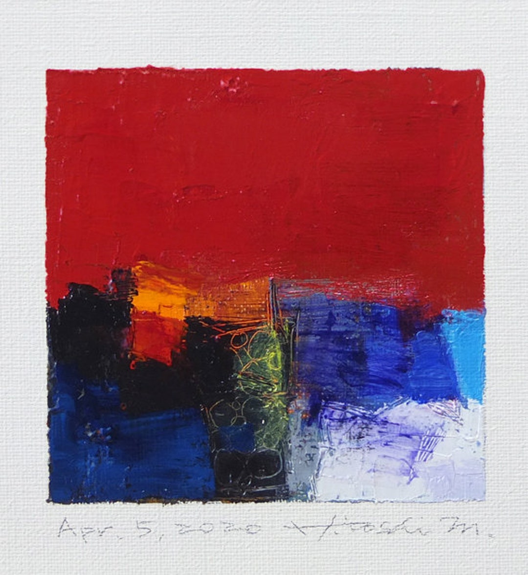 最大12%OFFクーポン 2020 年 4 月 5 日 - オリジナル抽象油絵 - 9x9 絵画 (9 cm x 9 絵画