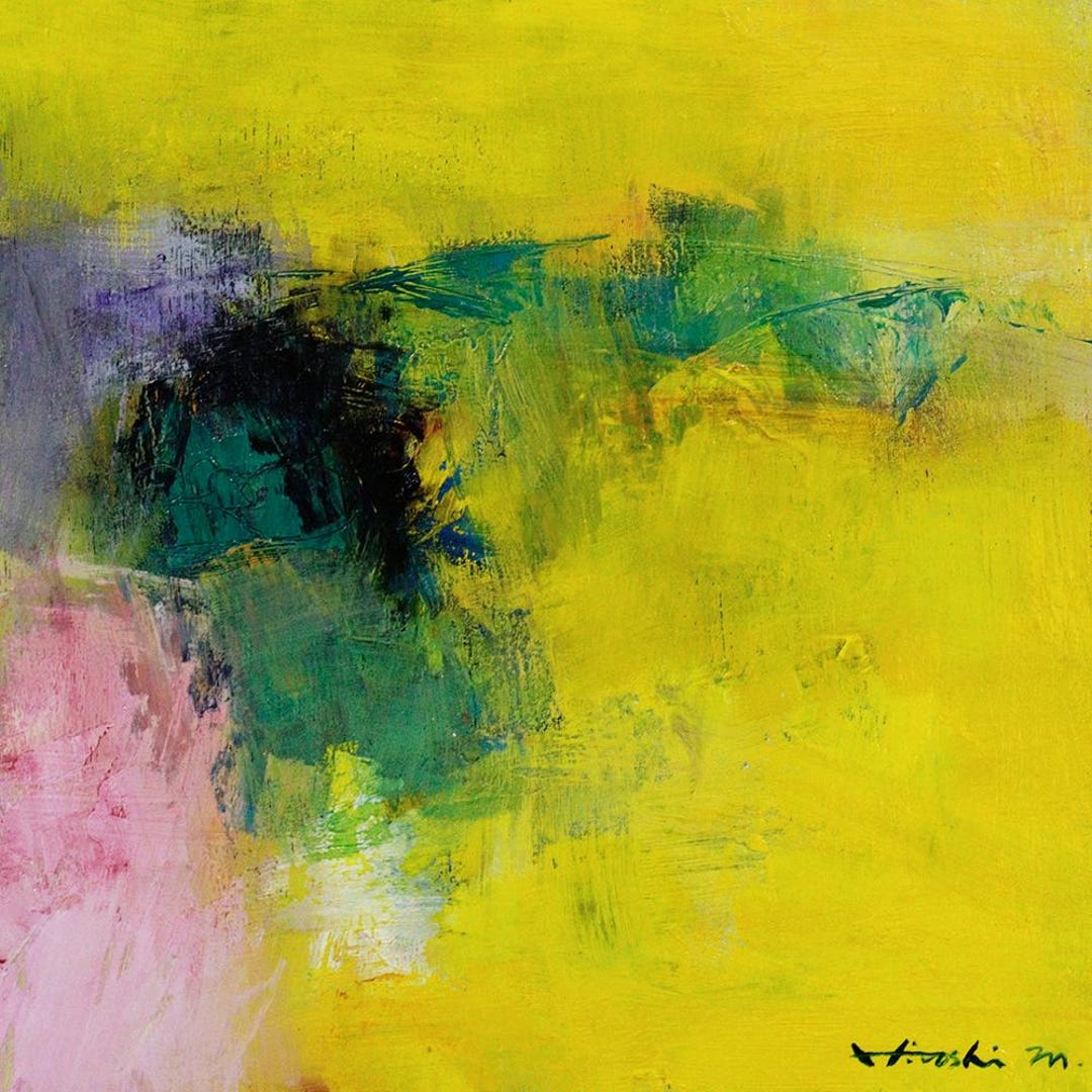 小箱絵 2141 - 松本博志 原画油絵 - 22.7 cm x 22.7 cm (約 8.9 x 8.9