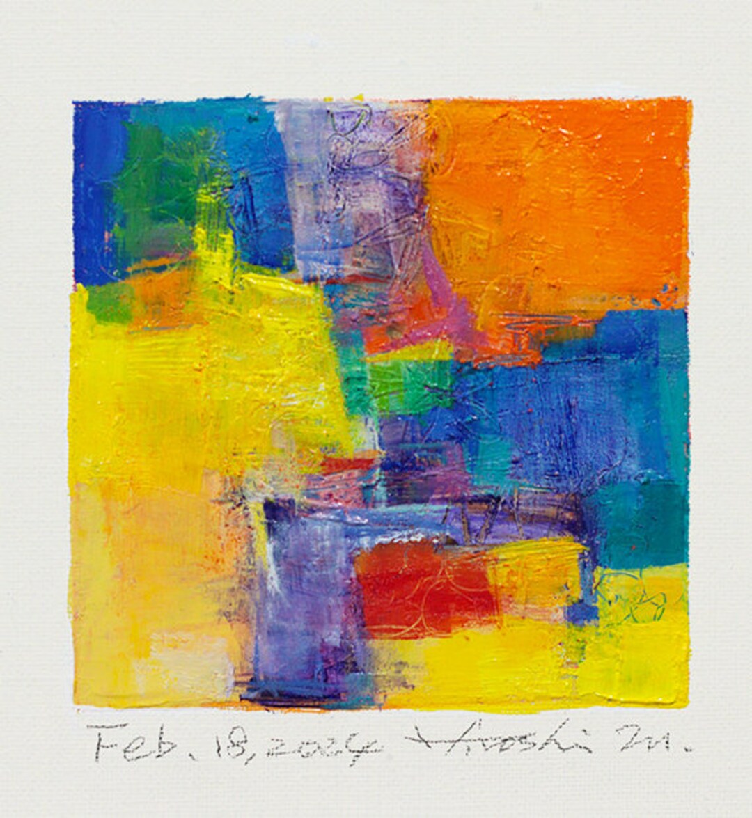 Feb. 18, 2024 Original Abstract Oil Painting 9x9 Painting 9 Cm X 9 Cm/4 ...