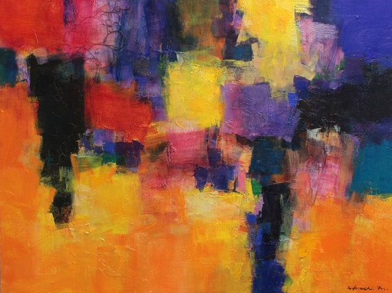 June 2014 1 Original Abstract Oil Painting 60.6 cm x | Etsy