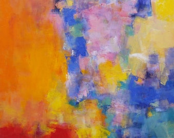 February 2020 - 2 - Original Abstract Oil Painting -  72.7 cm x 72.7 cm (app. 28.6 inches x 28.6 inches)