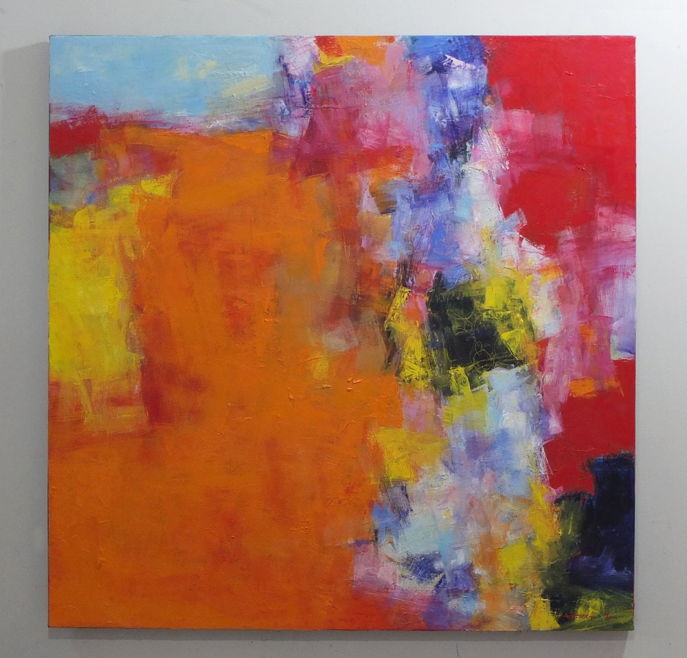 油彩画 オウギバト March 2020 - 1 - Original Abstract Oil Painting by Hiroshi