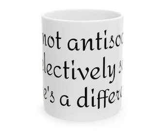 Tazza divertente introverso