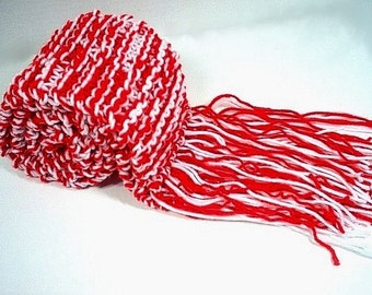 College Scarf RED and WHITE Team Gear High School Football long scarf